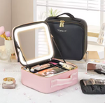Organizador de Maquillaje Portátil con Espejo LED