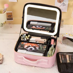 Organizador de Maquillaje Portátil con Espejo LED