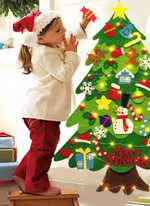 Árbol Navidad Fieltro con Adornos